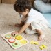Mediniai vaisiai pjaustymui su lipdukais + trupmenų ir dalybos mokymasis MONTESSORI 23 vnt. CLASSIC WORLD