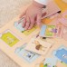 Edukacinė lenta Žmogaus kūno dėlionė Kaladėlės Dėlionė vaikams Suderinama MONTESSORI 19 vnt. CLASSIC WORLD