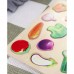 Medine daržovių dėlionė Montessori