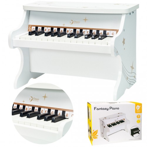 Medinis pianinas vaikams su mokymosi knygele CLASSIC WORLD