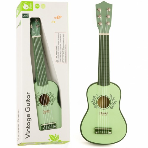 Medinė vintažinė gitara vaikams nuo 3 metų CLASSIC WORLD