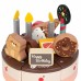 Medinis gimtadienio tortas pjaustymui, 19 vnt. CLASSIC WORLD Medinis gimtadienio tortas pjaustymui, 19 vnt. CLASSIC WORLD