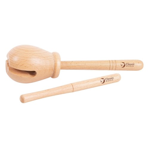 CLASSIC WORLD EDU medinis muzikinis instrumentas – ritminis „Woodblock“, 2 dalių