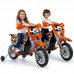 Akumuliatorinis krosinis motociklas vaikams FEBER oranžinis 6 V