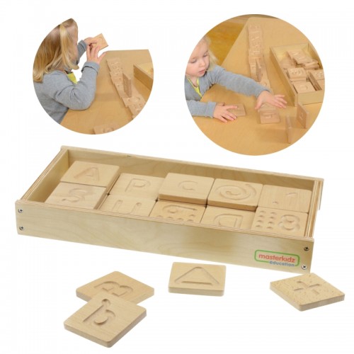Sensorinis žaislas atpažįsta raides, skaičius ir formas lietimu Masterkidz Montessori