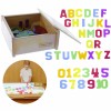 Permatomi skaičiai ir raidės, 38 vnt. Montessori MASTERKIDZ
