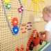 Sieninė edukacinė lenta „Krumpliaračiai ir grandinė“ – sukurk savo mechanizmą, 79 detalės MASTERKIDZ STEM