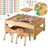 Medinis edukacinis stalas + STEM sienos priedai + 563 kaladėlės MASTERKIDZ