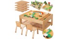 Medinis edukacinis STEM stalas su STEM WALL priedais – 359 dalių rinkinys MASTERKIDZ