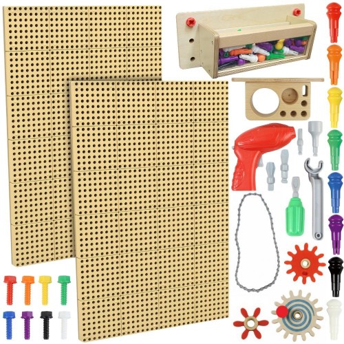 Tvirtinimo plokštės 2 x 120 x 80 cm + XXL priedų rinkinys MASTERKIDZ STEM
