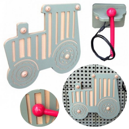 Guiro muzikinis instrumentas vaikams – priedas STEM edukacinei lentai MASTERKIDZ „Traktorius