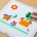 LED šviesos panelė su spalvų keitimu, nuotolinio valdymo pulteliu ir 140 vnt. Montessori mozaikos rinkiniu MASTERKIDZ