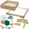 Sensorinė stotelė su LED šviesos panele ir smėlio žaidimų priedų rinkiniu MASTERKIDZ