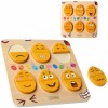 Mediniai kiaušiniai emocijų mokymosi lenta - koks humoras? Montessori MASTERKIDZ 