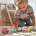 Medinis Montessori dėlionės rinkinys, transporto priemonės, automobiliai, lėktuvas, laivas, miestas, atitikimo formos Tooky