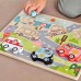 Medinis Montessori dėlionės rinkinys, transporto priemonės, automobiliai, lėktuvas, laivas, miestas, atitikimo formos Tooky