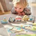 Medinis Montessori dėlionės rinkinys, transporto priemonės, automobiliai, lėktuvas, laivas, miestas, atitikimo formos Tooky