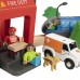 Medinis elektrinis gaisrinės traukinio rinkinys su garso efektais – 70 dalių, FSC TOOKY TOY