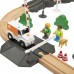 Medinis elektrinis gaisrinės traukinio rinkinys su garso efektais – 70 dalių, FSC TOOKY TOY