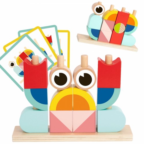 Kūrybingi mediniai 3D kosminiai kaladėlės krabas TOOKY TOY