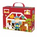 Medinės fermos lagamine figūrėlės, transporto priemonės TOOKY TOY