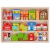 Medinis pastatų ir figūrėlių rinkinys „Miestas“ TOOKY TOY Medinis pastatų ir figūrėlių rinkinys „Miestas“ TOOKY TOY