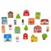 Medinis pastatų ir figūrėlių rinkinys „Miestas“ TOOKY TOY Medinis pastatų ir figūrėlių rinkinys „Miestas“ TOOKY TOY