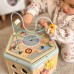 Medinė šešiakampė dėžutė su atidaromomis durelėmis TOOKY TOY Montessori