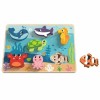Medine dėlionė Jūros pasaulis Žuvų Vėžlių Formos TOOKY TOY Montessori