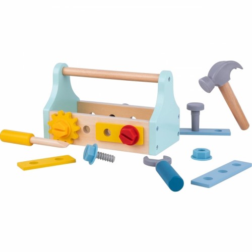 Medinių įrankių dėžių rinkinys, 18 vnt. TOOKY TOY Medinių įrankių dėžių rinkinys, 18 vnt. TOOKY TOY