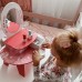 Rožinis medinis kosmetinis staliukas su veidrodžiu TOOKY TOY