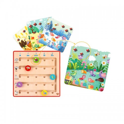 Medinis žaidimas „Mokomės skaičiuoti gyvūnus“ TOOKY TOY Medinis žaidimas „Mokomės skaičiuoti gyvūnus“ TOOKY TOY