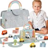 Nešiojamų automobilių krepšių rinkinys TOOKY TOY Mini City