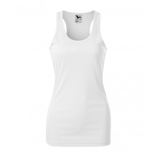Moteriški Marškinėliai MALFINI Racer white, 130 g/m²