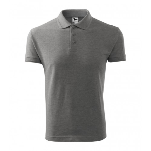 Vyriški Polo Marškinėliai PIQUE Dark gray melange, 200 g/m²