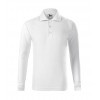 Vaikiški Marškinėliai Pique Polo Ls Balti Ilgom Rankovėmis 200 g/m²