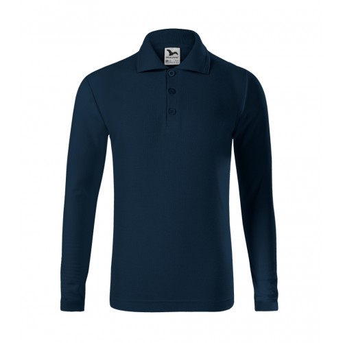 Vaikiški Marškinėliai Pique Polo Ls Navy blue Ilgom Rankovėmis 200 g/m²
