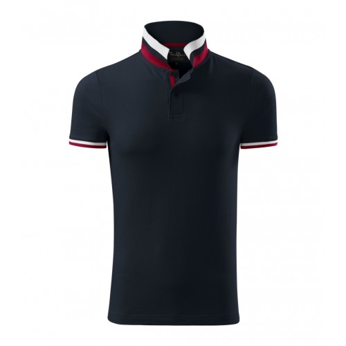Vyriški Polo Marškinėliai MALFINI Collar Up Dark navy 215 g/m²