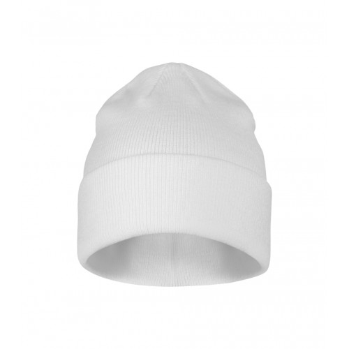 Unisex megzta kepurė MALFINI Beanie 315 white – klasikinis žieminis modelis