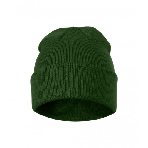 Unisex megzta kepurė MALFINI Beanie 315 bottle green – klasikinis žieminis modelis