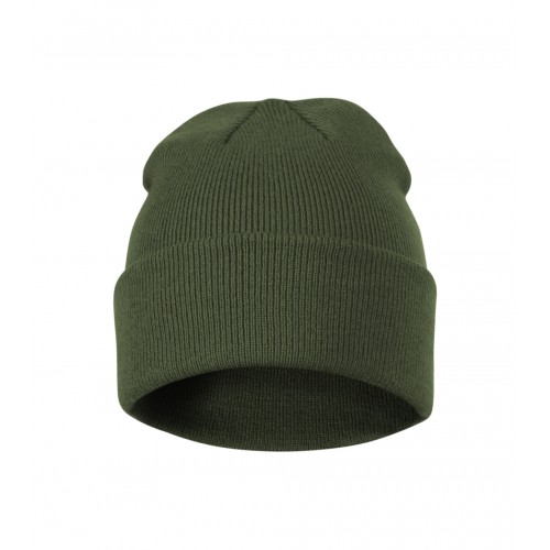 Unisex megzta kepurė MALFINI Beanie 315 Khaki – klasikinis žieminis modelis