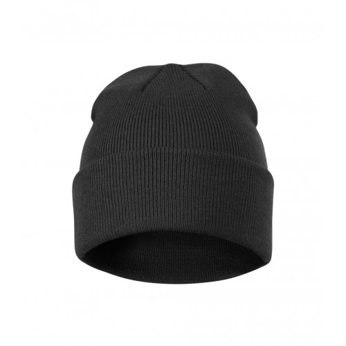 Unisex megzta kepurė MALFINI Beanie 315 ebony gray – klasikinis žieminis modelis