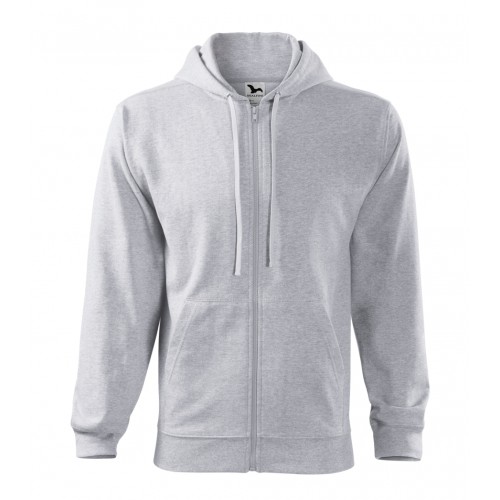 Vyriškas džemperis MALFINI Trendy Zipper 410 Ash melange, 300 g/m²