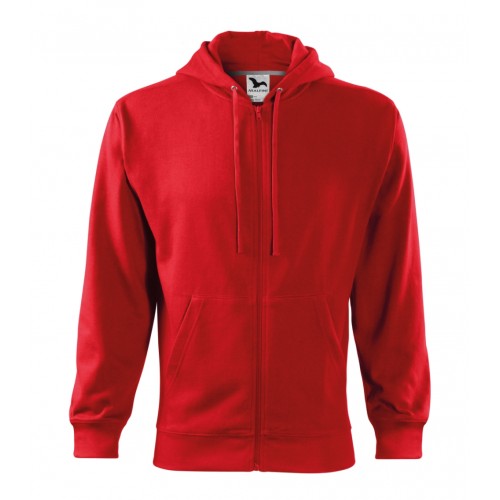 Vyriškas džemperis MALFINI Trendy Zipper 410 Red, 300 g/m²