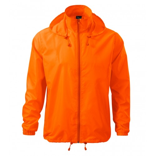 Striukė nuo vėjo ir lietaus Malfini Windy 524 neon orange, unisex 