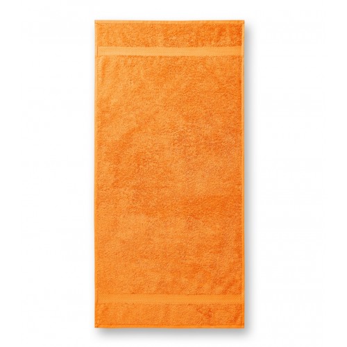 Vonios rankšluostis Malfini 903 tangerine orange 50x100cm. Medvilnė 450 g.m2