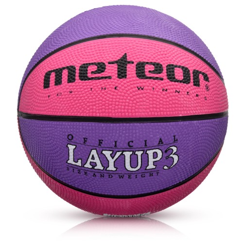 Vaikiškas Krepšinio Kamuolys Meteor Layup 3 Mėlyna Rožinis-Violetinis