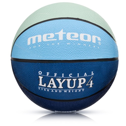 Vaikiškas Krepšinio Kamuolys Meteor Layup 4 Mėlynas-Pilkas