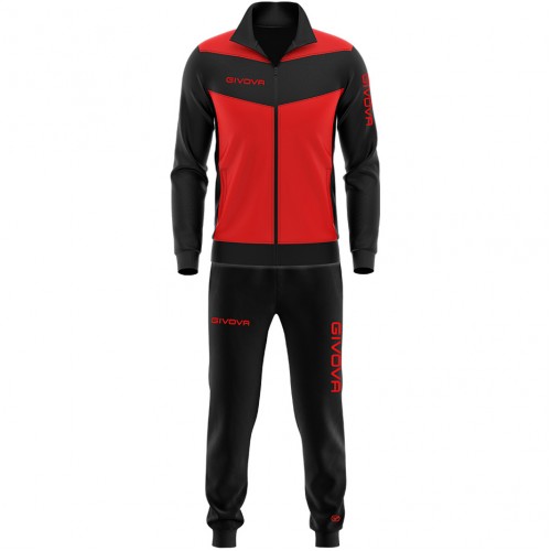 Sportinis Kostiumas Givova Luxury Visa Juodai Raudonas TR018L 1012