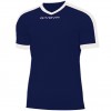 Vyriški Marškinėliai "Givova Revolution Interlock" Tamsiai Mėlyni Ir Balti  MAC04 0403